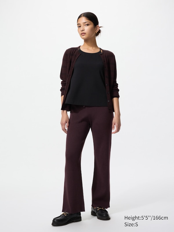Pantalon en maille côtelée