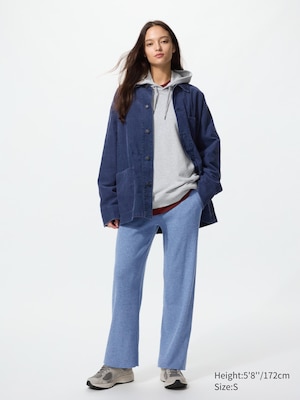 Washable Knit Ribbed Trousers