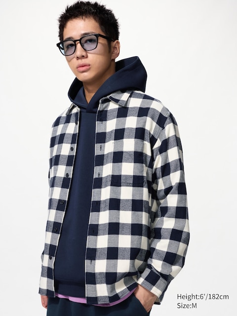 Uniqlo - Chemise En Flanelle À Carreaux - Blanc Cassé - Xxl