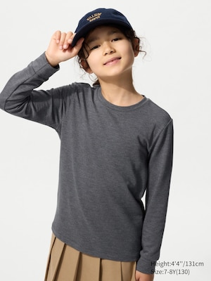 HEATTECH Extra Warm Cotton Crew Neck T-Shirt (Heather)