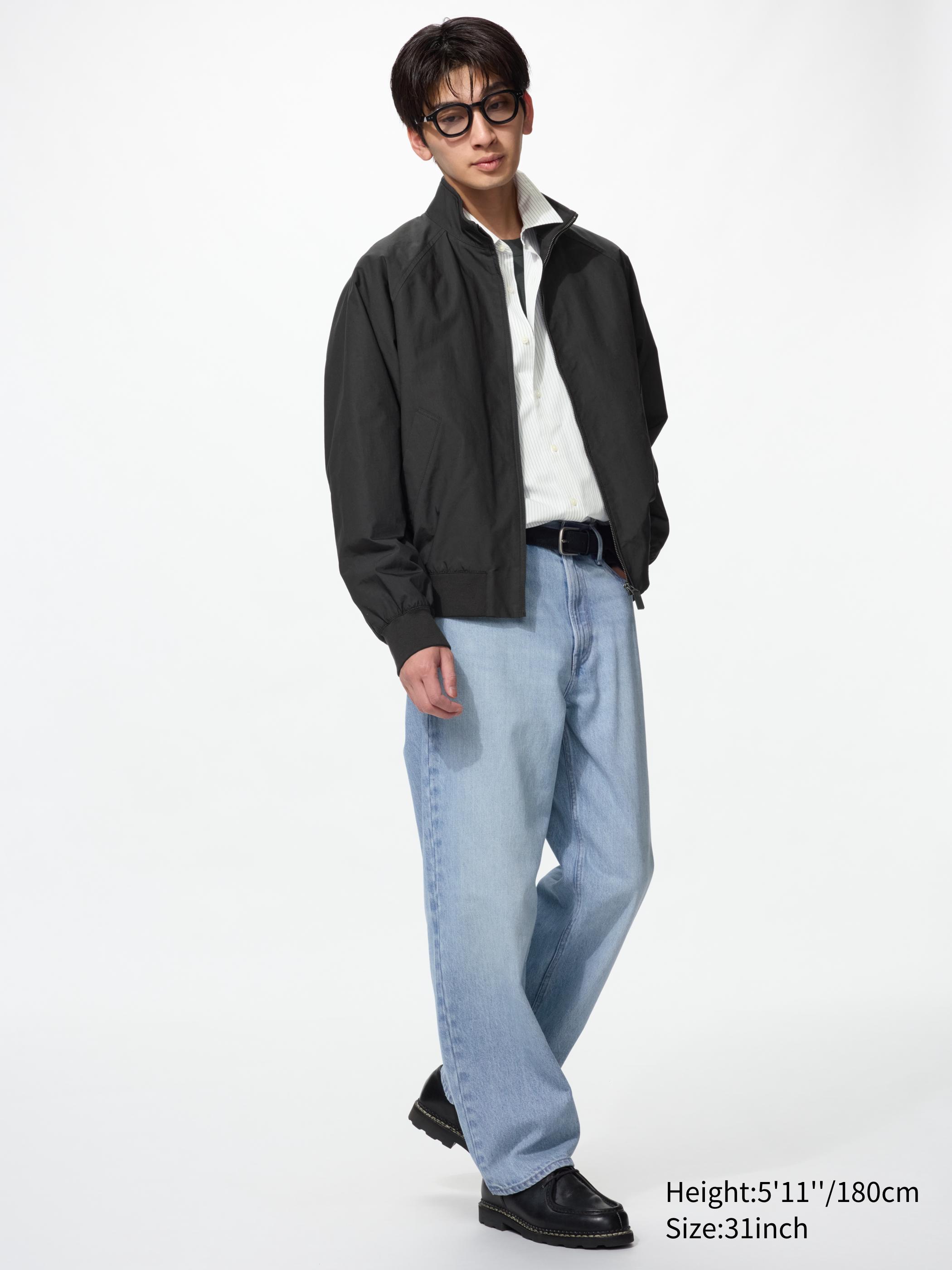 Holiday Men's Stretch Cotton Jeans - Straight Leg, High Waist, 5-Pocket, Spring & Summer Casual Pants (Available In Sizes 46-60, Avio Blue)