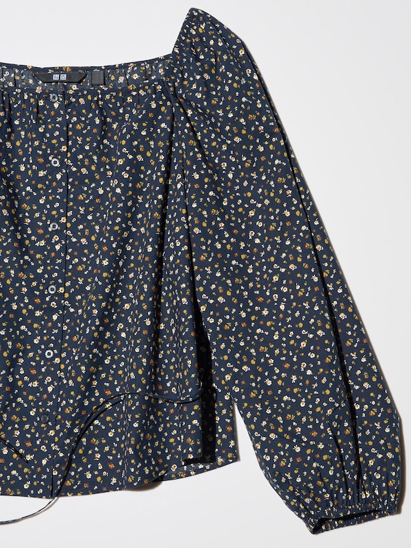Cotton Square Neck Blouse (Print)