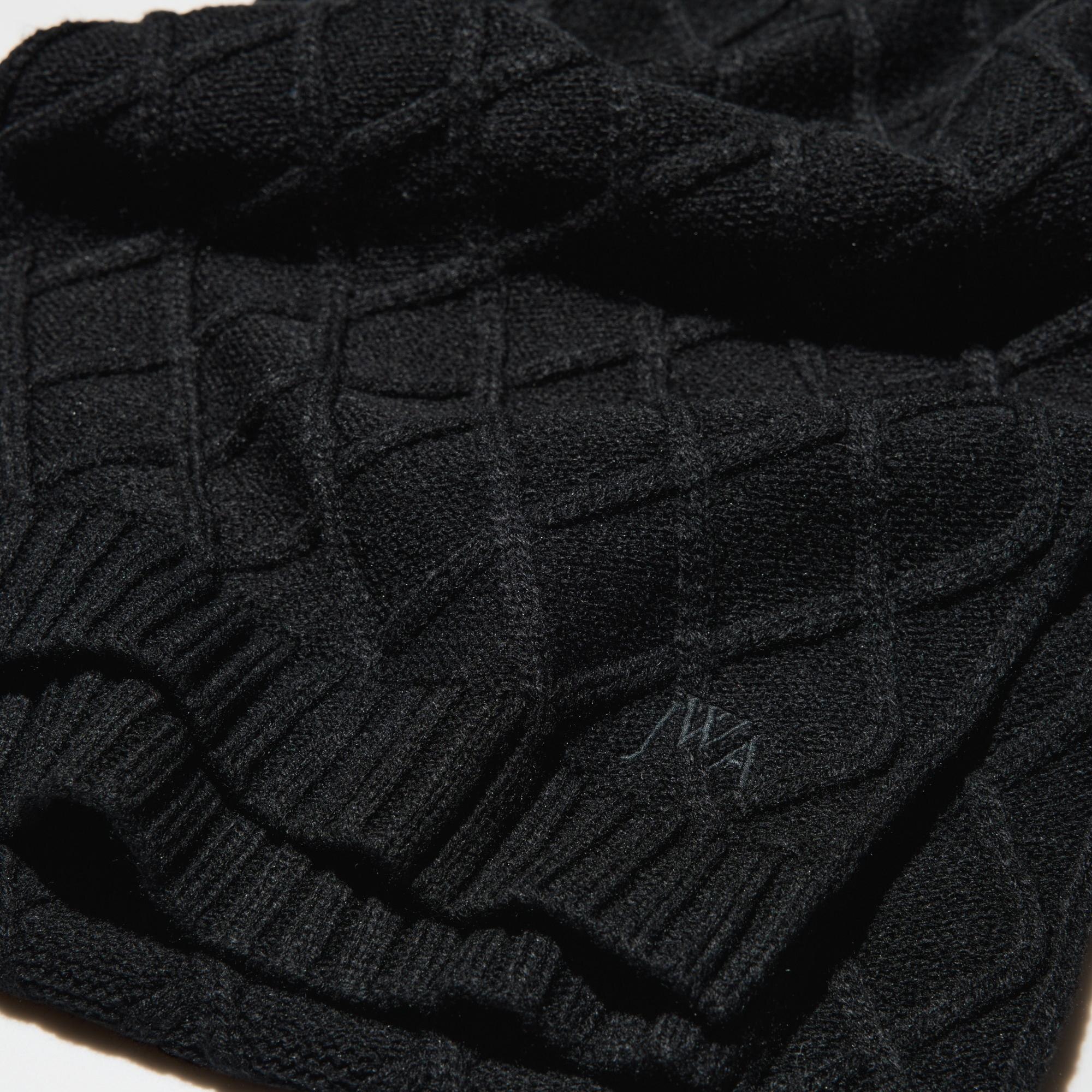 Selected - Pull en maille à col montant zippé - Marron
