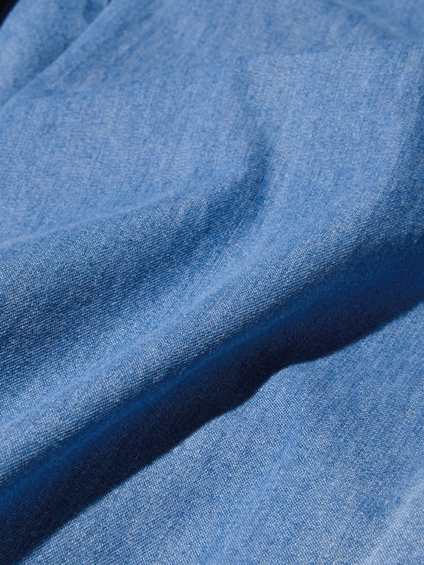 Cotton Relaxed Ankle Trousers (Denim)