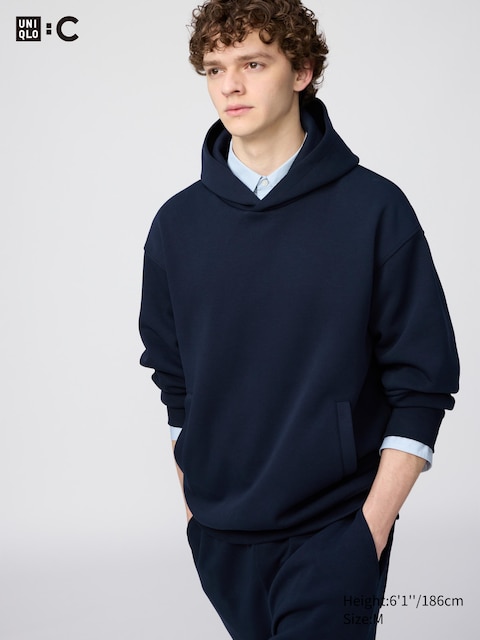 Uniqlo - Sweat À Capuche Oversize - Bleu Marine - L