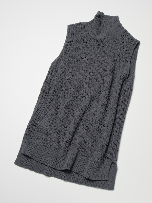 Pull Sans Manches en Coton Mélangé