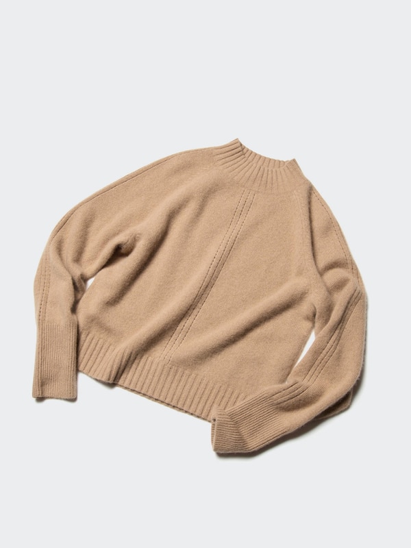 100% Cashmere Mock Neck Jumper