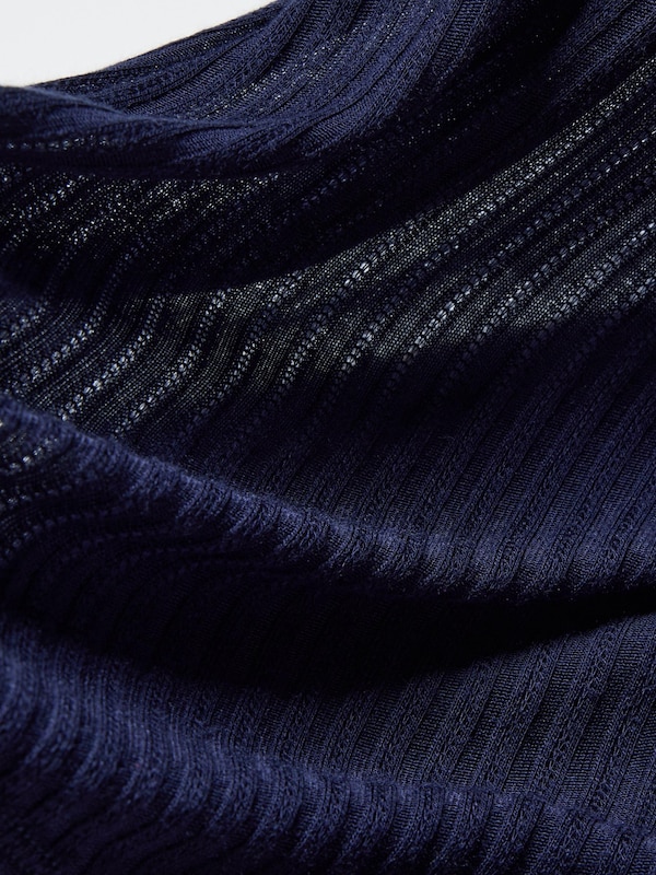 HEATTECH Cashmere Blend Pointelle T-Shirt (Long Sleeve)