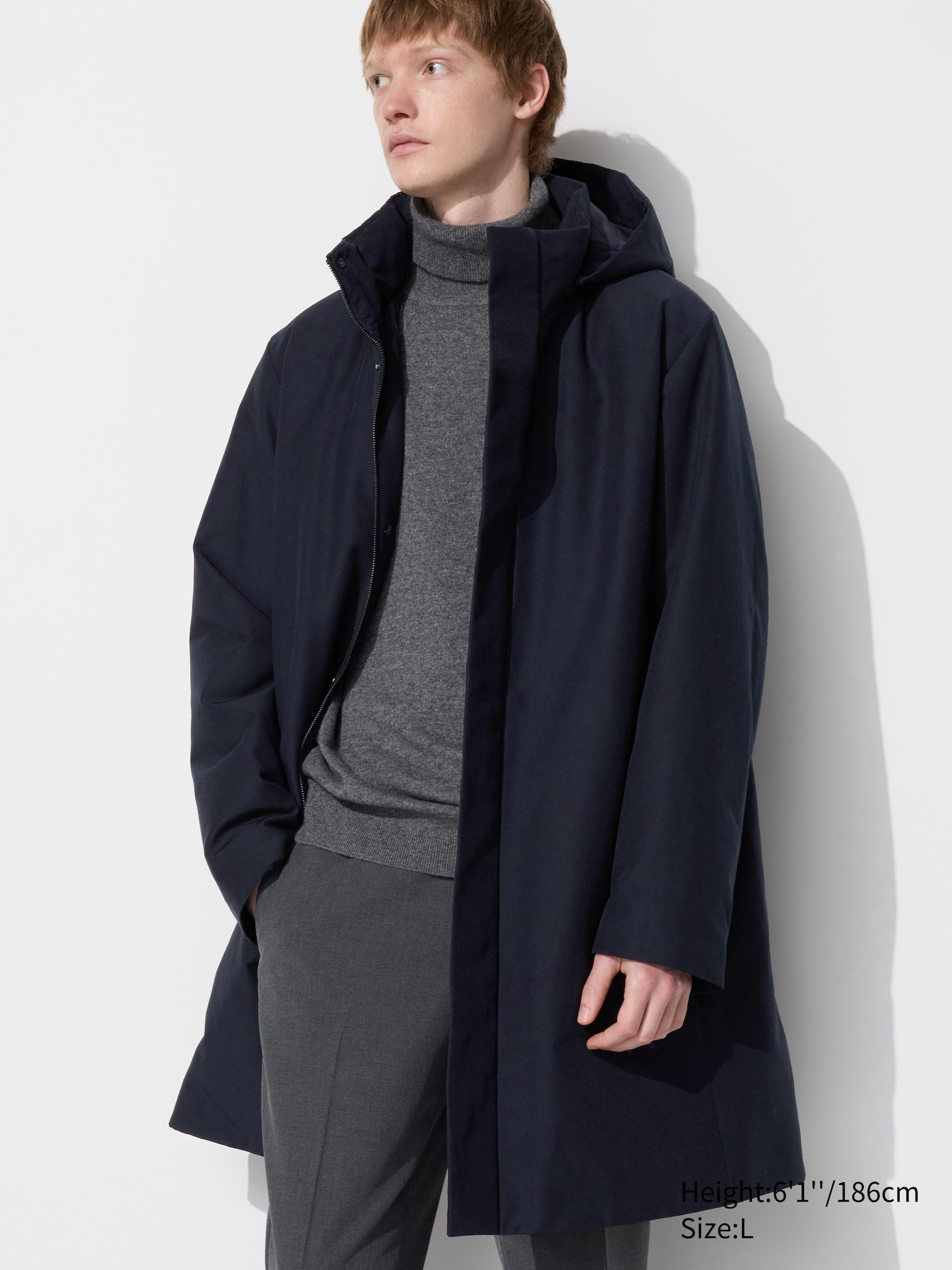 Men s Hybrid Down Coat UNIQLO UK