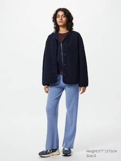 Washable Knit Ribbed Trousers (Longer)