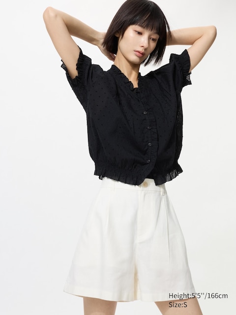 Uniqlo - Short En Lin Et Coton Mélangés - Blanc Cassé - Xs