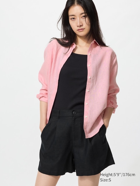 Uniqlo - Short En Lin Et Coton Mélangés - Noir - Xxs