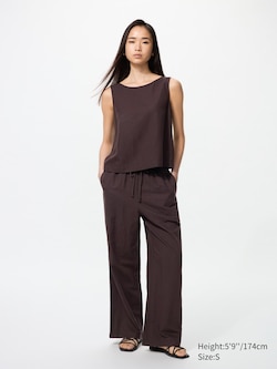 Linen Blend Easy Trousers
