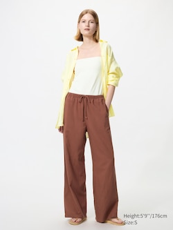 Linen Blend Easy Trousers (Longer)