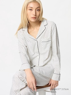 Pyjama en coton AIRism (Imprimé)