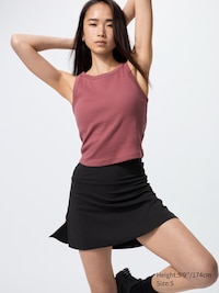Ribbed Square Neck Sleeveless Bra Top