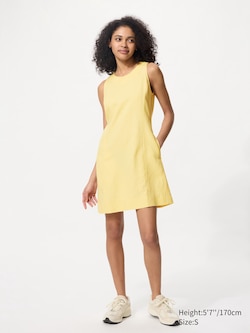 Linen Blend Mini Dress (Sleeveless)