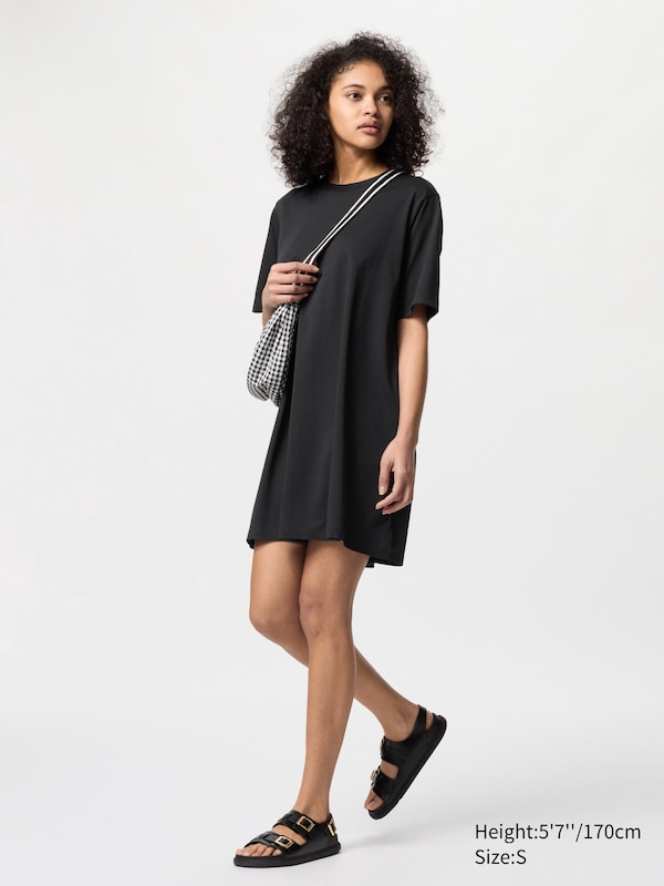 Robe courte en coton AIRism (Manches courtes) pour Femme | UNIQLO FR