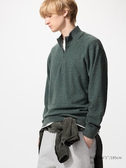 100% Cashmere Half-Zip Jumper