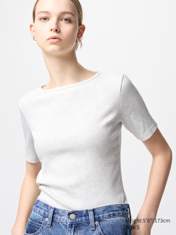 T-Shirt (weiter Rundhals, Halbarm)