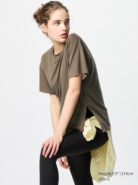 Uniqlo - T-Shirt Airism Relax - Kaki - L