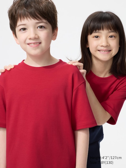 Uniqlo - T-Shirt En Coton Airism - Rouge - 7-8 Ans (130Cm)