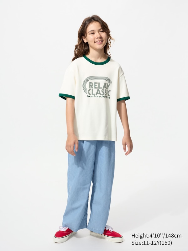T-shirt en coton AIRism (Graphique, Ringer)