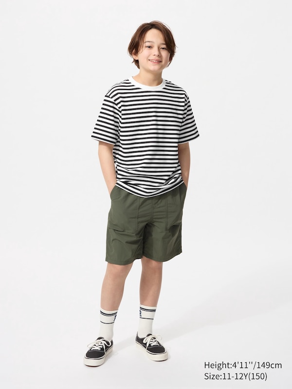 AIRism Cotton Crew Neck T-Shirt (Stripe)