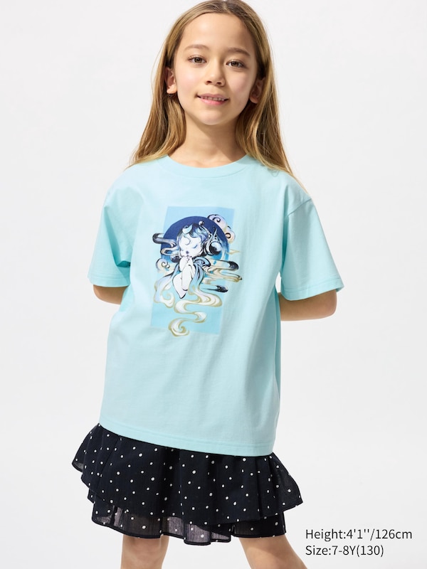 Lil Legs Girls Print Tee 3/4 Sleeve - Blue Lil Legs Girls Print Tee 3/4 Sleeve - Blue