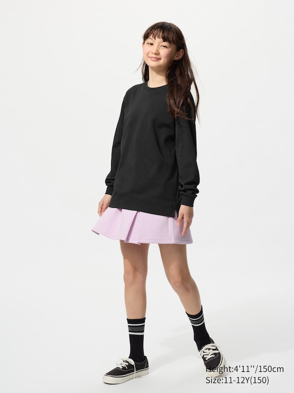 AIRism Cotton Crew Neck T-Shirt (Long Sleeve)