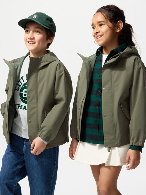 Uniqlo Olijfgroen - Blocktech Parka - 7-8 Jaar (130Cm)