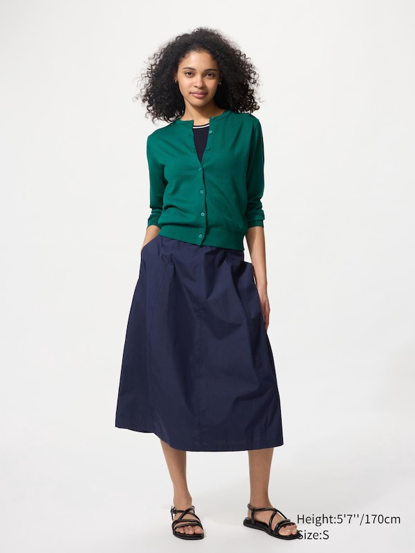 Cotton Blend Cocoon Skirt