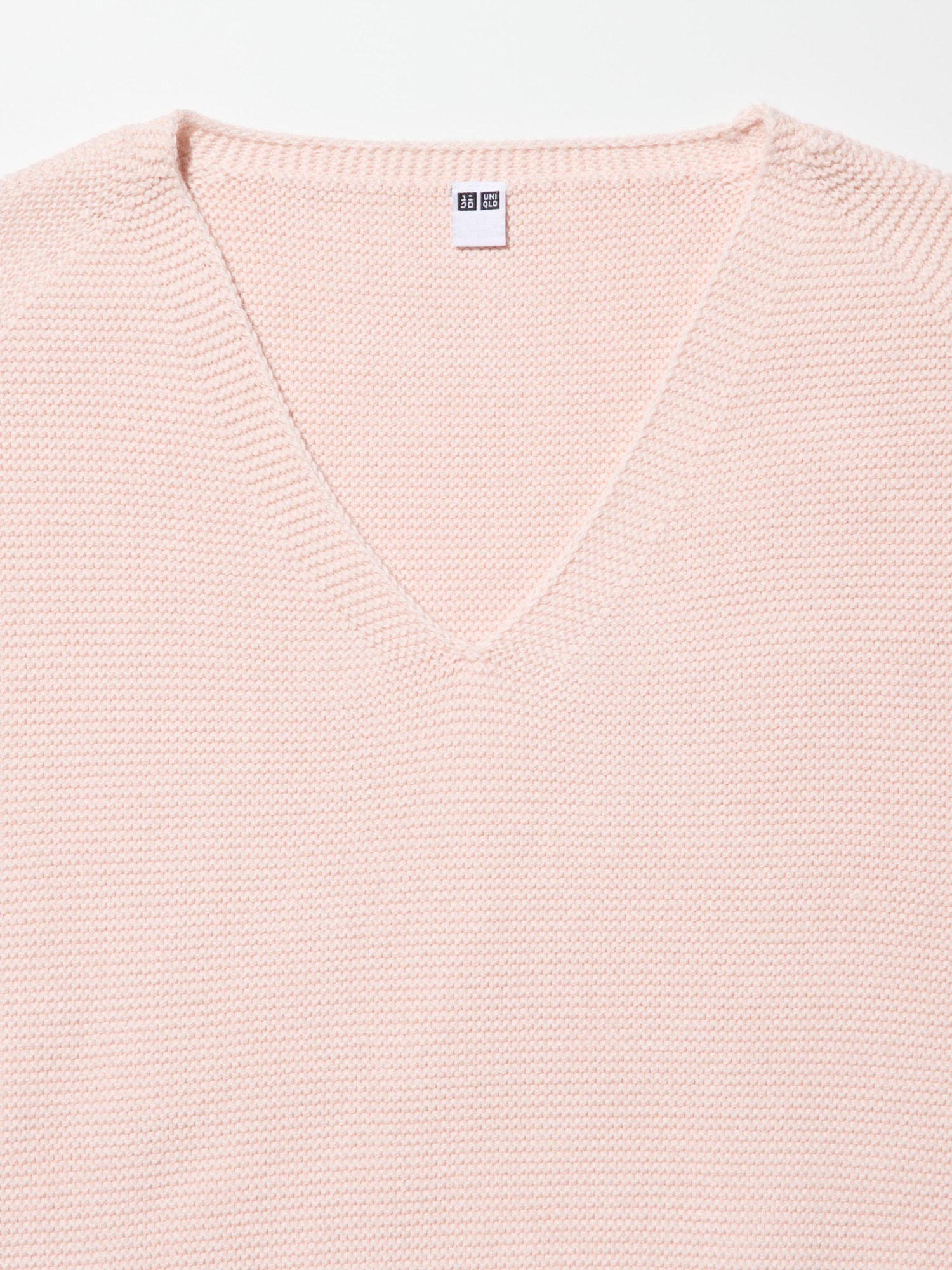 Women's 3D Knit Seamless Cotton Relaxed V Neck Jumper