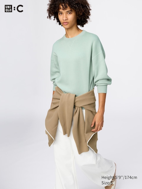 Uniqlo - Pull En Coton Doux - Vert Clair - M