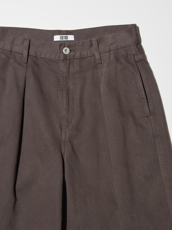Denim Pleated Trousers (Longer)