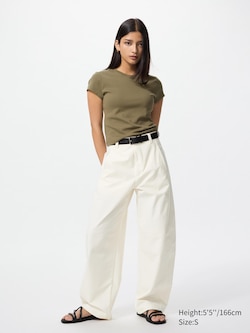 Jersey Barrel Leg Trousers (Longer)