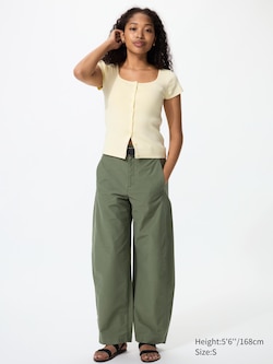 Jersey Barrel Leg Trousers