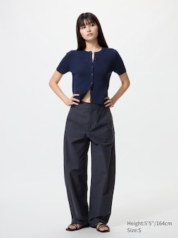 Jersey Barrel Leg Trousers