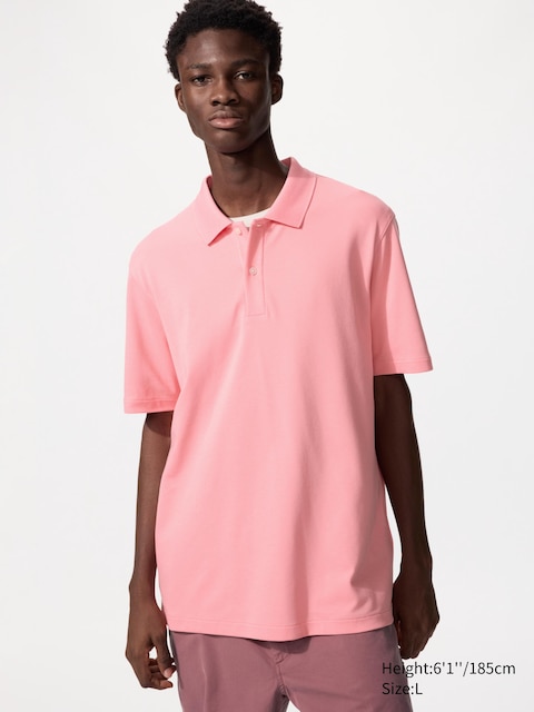 Uniqlo - Polo Airism En Piqué De Coton - Rose - M
