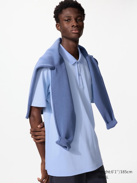 Uniqlo - Polo Airism En Piqué De Coton - Bleu - Xs