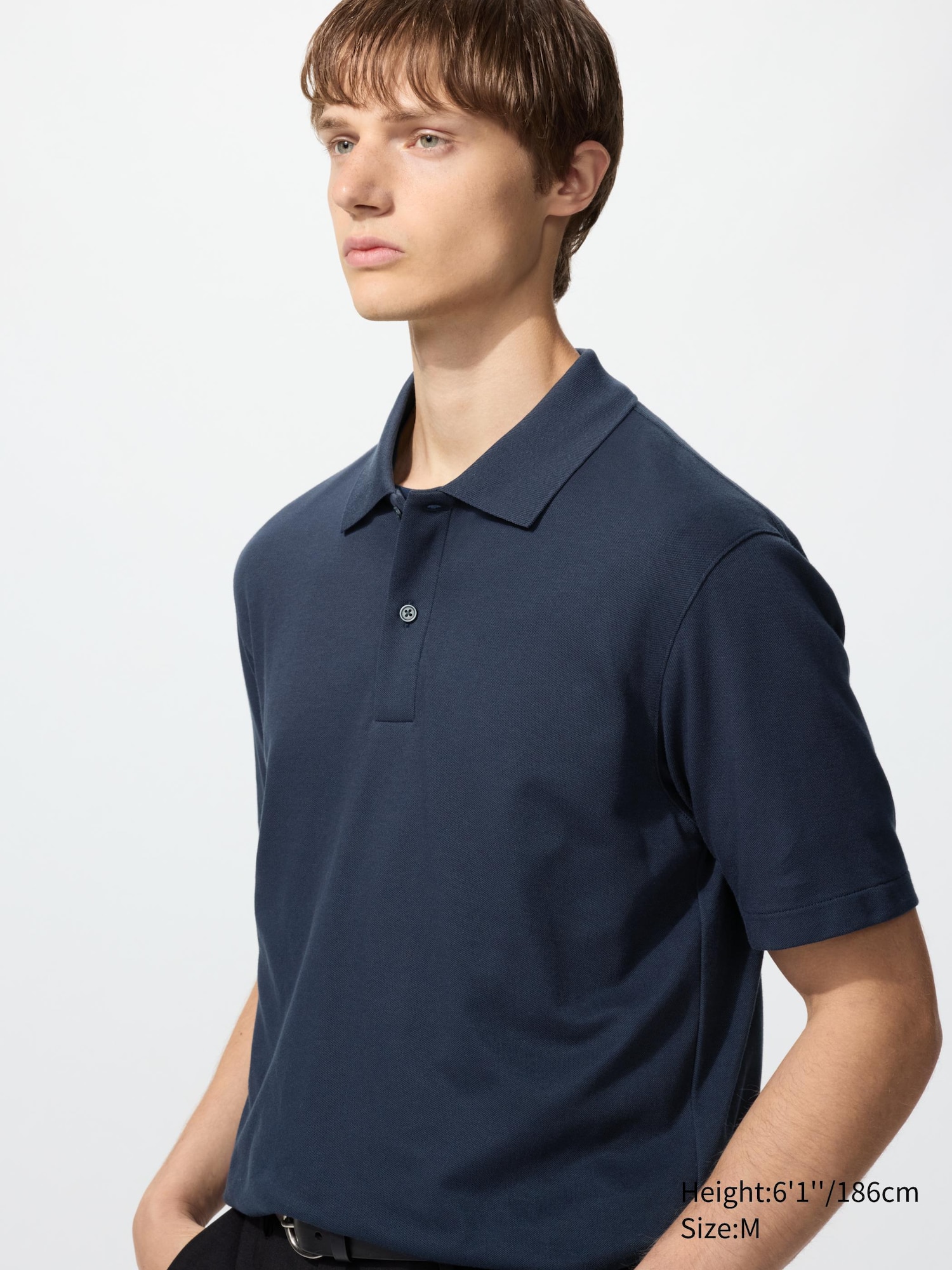 AIRism Pamuklu Pike Polo Yaka Tişört