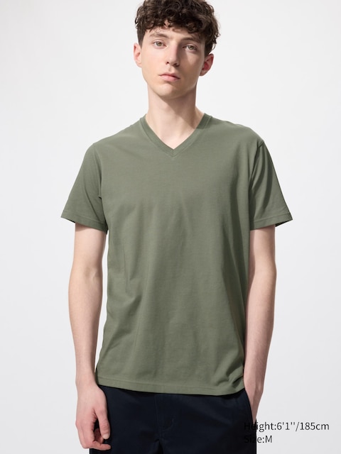 Uniqlo - T-Shirt Dry (Col V) - Vert Olive - M