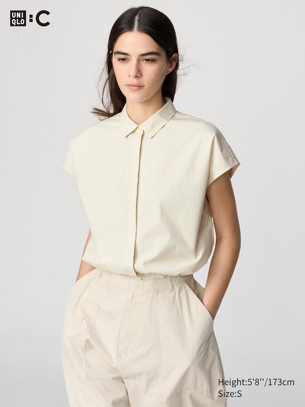Bluse (cropped, ärmellos)