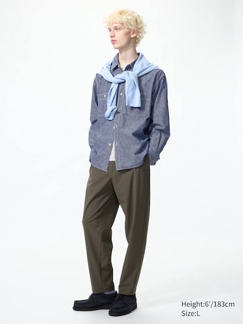 Uniqlo - Pantalón Ultraelástico - Xxl Verde Oliva Hombre