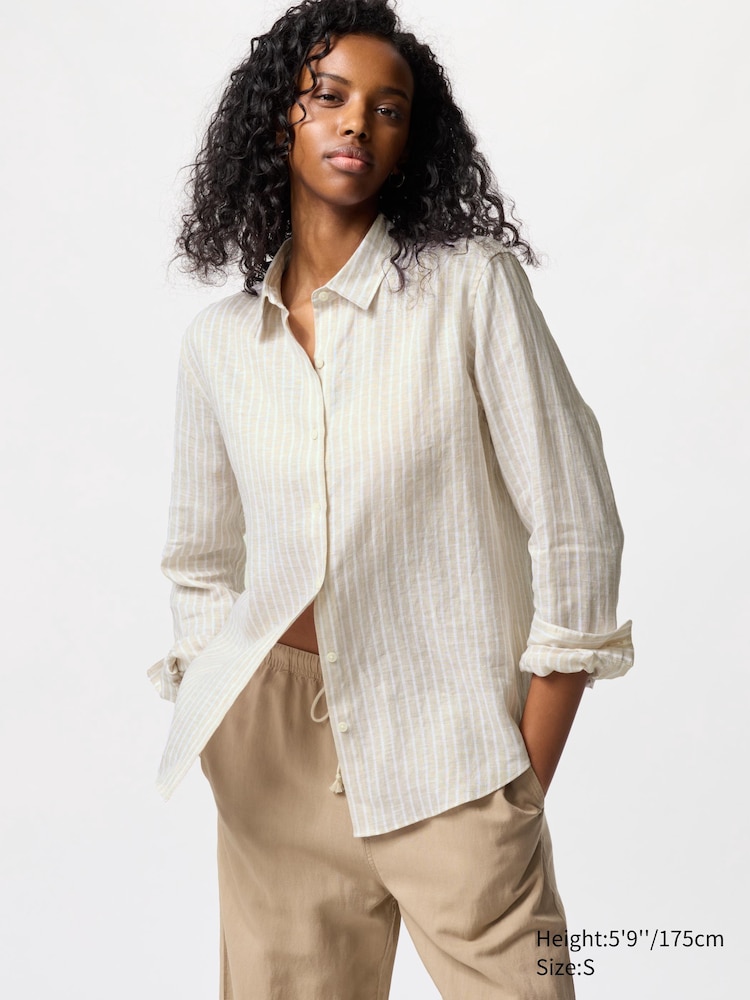 Chemise 100% Lin Premium (Rayée)