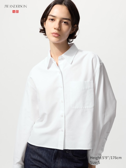 Uniqlo - Chemise Oxford Coupe Boxy - Blanc - Xxs