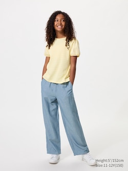 Pantalon large en lin mélangé