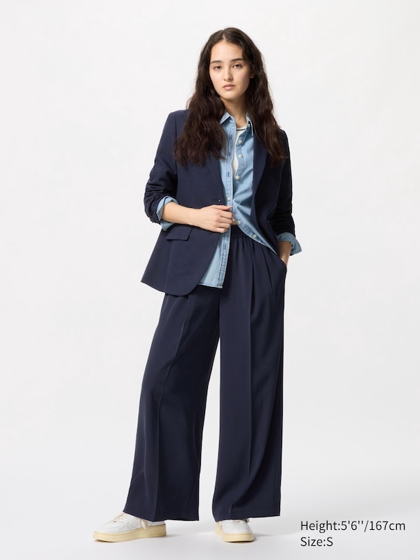 Pantalon Drapé Femme Uniqlo - Taille XS Beige - Neuf Sans étiquette