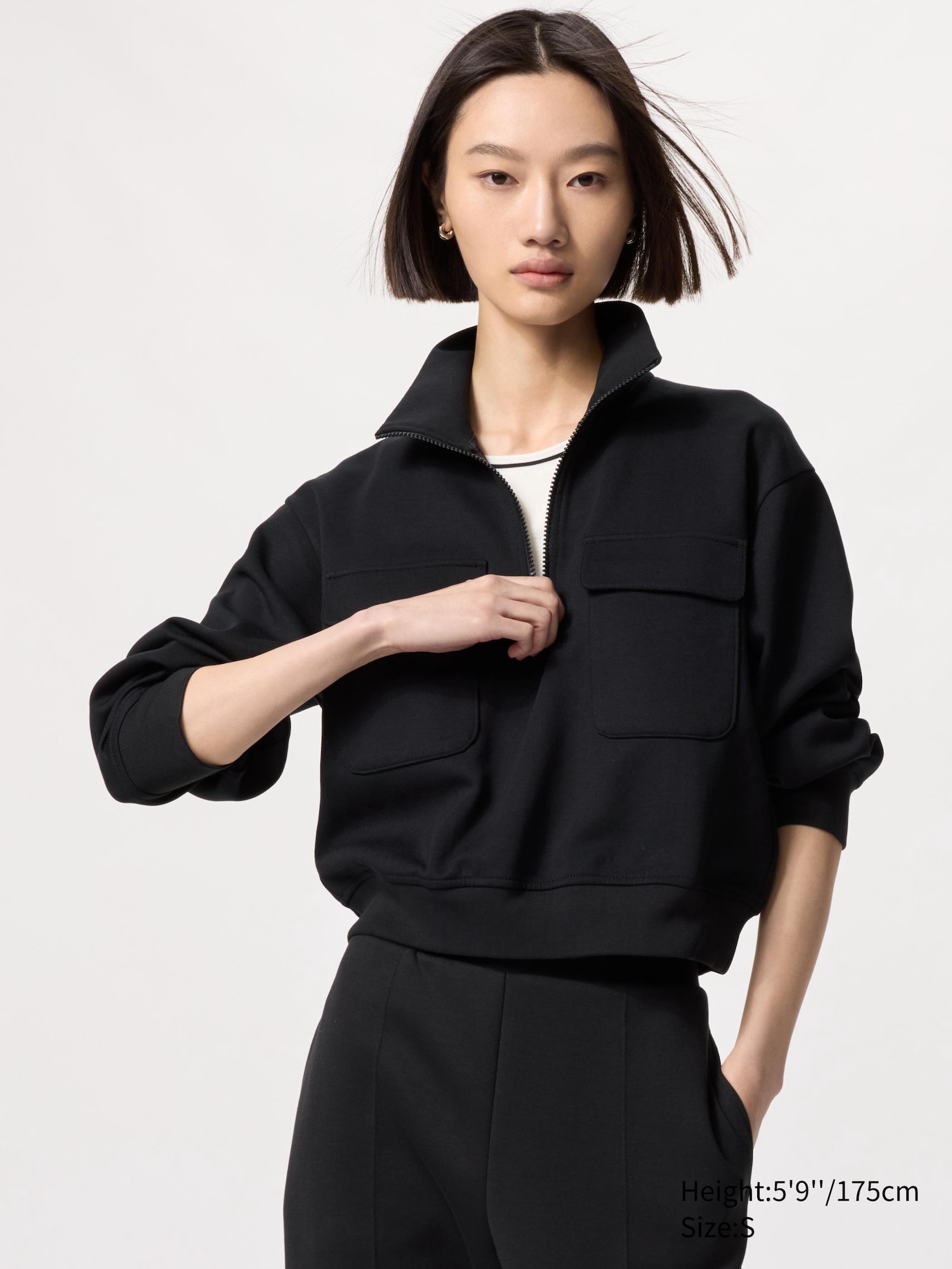 Women's DRY Sweat Half-Zip Shirt | UNIQLO LT