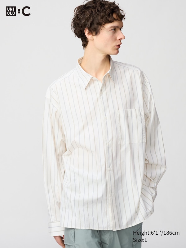 Broadcloth Oversized Shirt (Stripe)